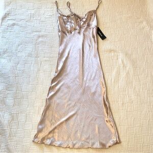 NWT Bebe Elegant Satin Slip Dress Size XS